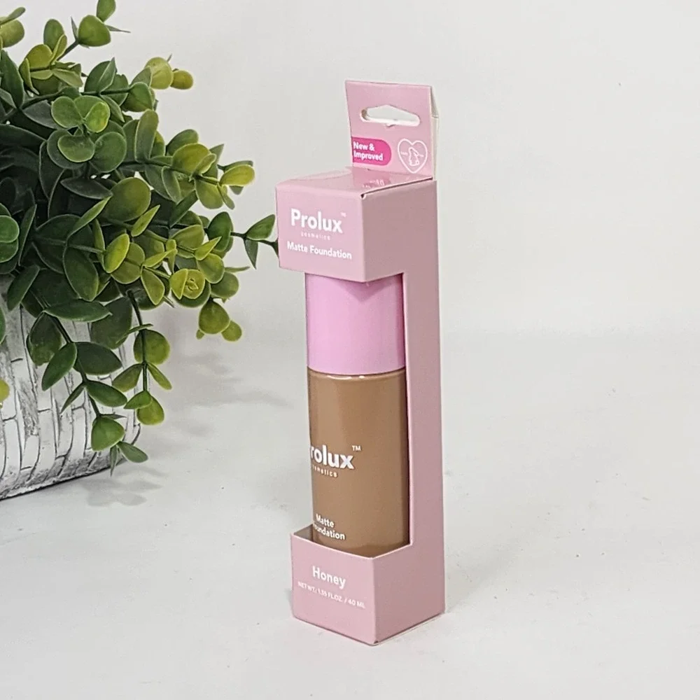 Prolux Cosmetics Matte Foundation Honey Shade - 1.35 fl oz / 40 mL - New